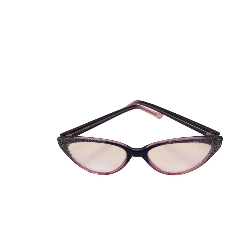 AJ Morgan Purple Glitter Cat Eye Glasses Frames 24010 Womens Retro Eyewear